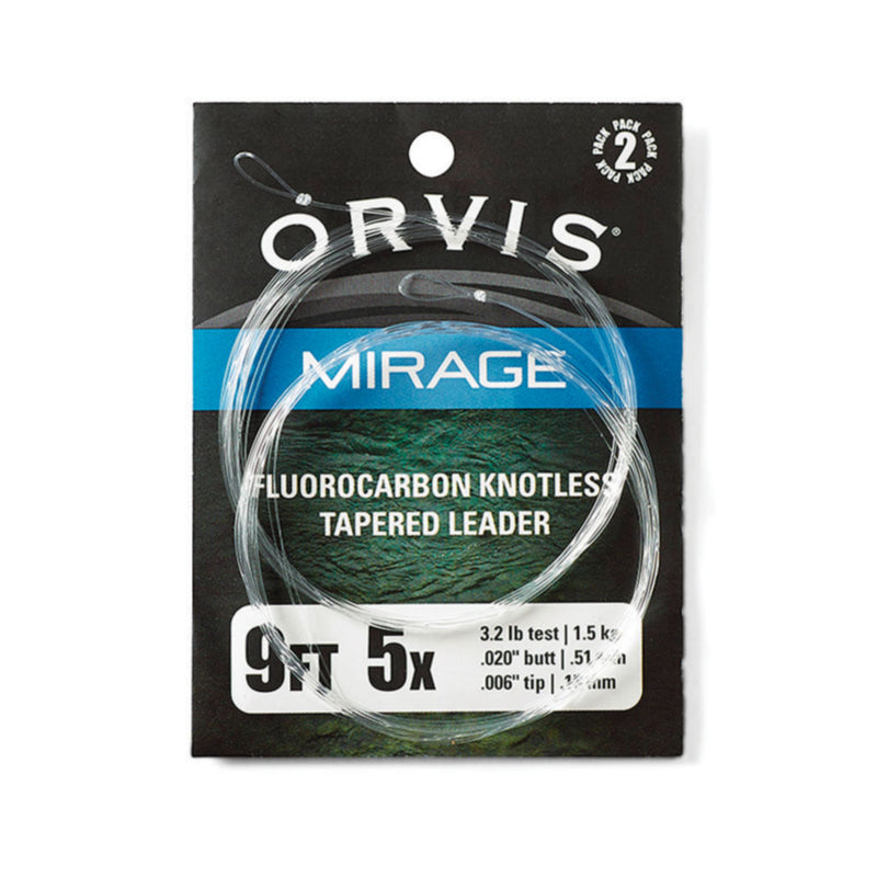 Orvis Mirage Fluorocarbon Leader 2pack - Tapered Tafs
