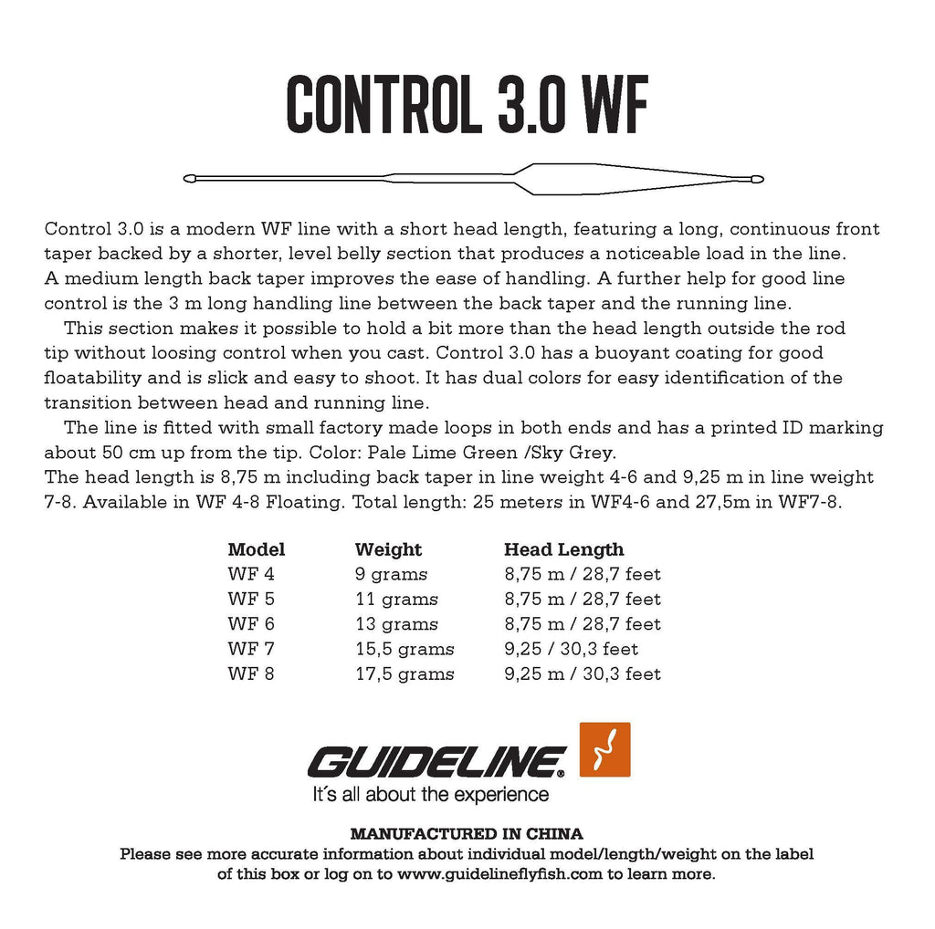Guideline Control 3.0 WF Floating - Fly line